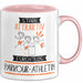 Parkour-Athletin Tasse Geschenk Becher Stark Attraktiv Furchtlos Parkour-Athletin Lustige Geschenkidee Rosa Trendation