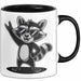 Waschbär Tierliebhaber Rockmusik Tasse Geschenk Lustige Geschenkidee Spruch Trendation