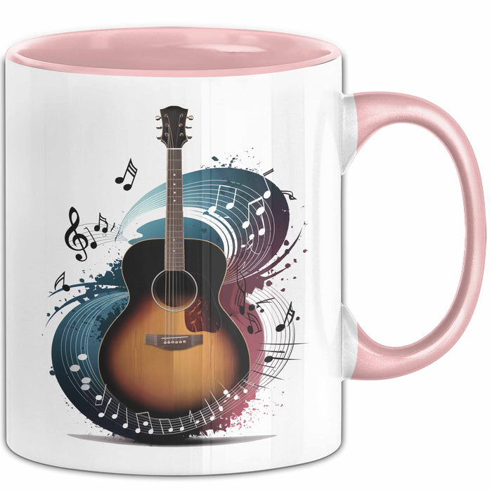 Gitarrist Tasse Geschenkidee für Gitarrenmusiker Rosa Trendation