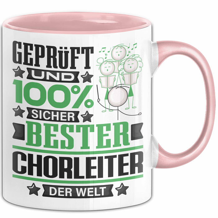 Chorleiter Geschenk Lustiger Spruch für Chorleiter Geschenkidee Bester Chorleiter Der Welt Rosa Trendation