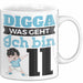 Digga Ich Bin 11 Tasse Jungs Geschenk 11. Geburtstag Lustig Weiß Trendation