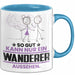 Wanderer Geschenk Tasse So Gut Kann Nur Ein Wanderer Aussehen Geschenkidee Kaffee-Becher Blau Trendation