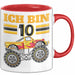 10. Geburtstag Geschenk Tasse Becher Jungs Trucks Geburtstagsgeschenk Ich Bin 10 Rot Trendation