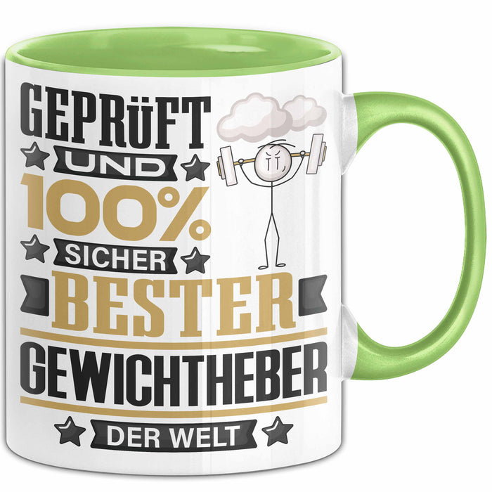 Gewichtheber Geschenk Lustiger Spruch für Gewichtheber Geschenkidee Bester Gewichtheber Der Welt Grün Trendation