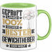 Gewichtheber Geschenk Lustiger Spruch für Gewichtheber Geschenkidee Bester Gewichtheber Der Welt Grün Trendation