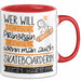 Skateboarderin Tasse Geschenk Spruch Wer Will Schon Prinzessin Sein Wenn Man Auch Skateboarderin Sein Kann Rot Trendation