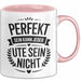 Ute Tasse Geschenk Perfekt Sein Kann Jeder Geschenkidee Geburtstag Rosa Trendation