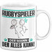 Rugbyspieler Tasse Geschenk für Rugbyspieler Der Mann Der Alles Kann Geschenkidee zum Geburtstag Weiß Trendation