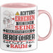 Bergführer Geschenk Tasse Lustiger Spruch Erheben Sie Sich Der Bergführer Betritt den Raum Rosa Trendation