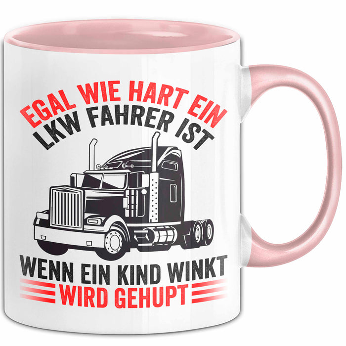 Lkw Fahrer Tasse Geschenk Harte Truckfahrer Trucker Geschenkidee Lustig Rosa Trendation