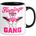 Flamingo Tier Tasse Geschenk Lustige Geschenkidee Spruch Flamingo Gang Schwarz Trendation