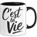 Frankreich Paris Französisch Tasse Geschenk Lustige Geschenkidee Spruch C'est La Vie Trendation