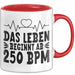 Raver Tasse Geschenk Das Leben Beginnt Ab 250 Bpm Rot Trendation