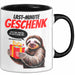 Sarkastisches Faultier Tasse Geschenk Lustige Geschenkidee Spruch Last Minute Geschenk Schwarz Trendation