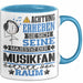 Musikfan Geschenk Tasse Lustiger Spruch Erheben Sie Sich Der Musikfan Betritt den Raum Blau Trendation