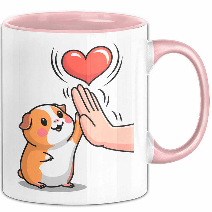 Meerschweinchen Tierliebhaber Tasse Geschenk Lustige Geschenkidee Spruch Rosa Trendation