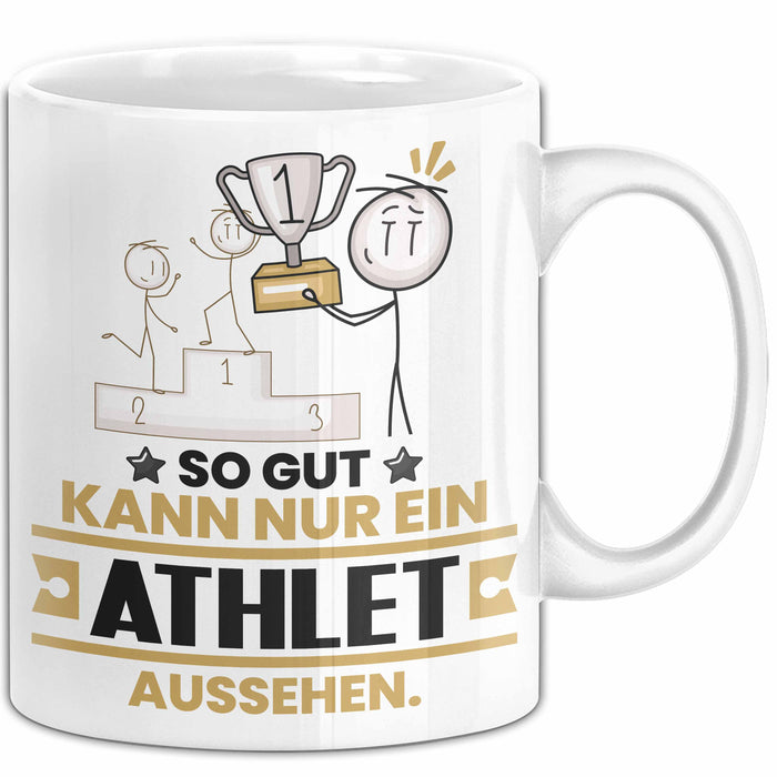 Athlet Geschenk Tasse So Gut Kann Nur Ein Athlet Aussehen Geschenkidee Kaffee-Becher Weiß Trendation
