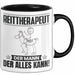 Reittherapeut Tasse Geschenk für Reittherapeut Der Mann Der Alles Kann Geschenkidee zum Geburtstag Schwarz Trendation