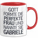 Gabriele Tasse Geschenk Gott Formte Die Perfekte Frau Gabriele Geschenkidee Rot Trendation