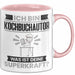Kochbuchautor Tasse Geschenk für Kochbuchautor Geburtstag Lustiger Spruch Kaffee-Becher Was Ist Deine Superkraft Rosa Trendation