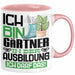 Gärtner Ausbildung Tasse Geschenk Ich Bin Gärtner In Der Ausbildung Ich Darf Das Geschenkidee Spruch Rosa Trendation