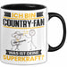 Country-Fan Tasse Geschenk für Country-Fan Geburtstag Lustiger Spruch Kaffee-Becher Was Ist Deine Superkraft Schwarz Trendation