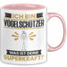 Vogelschützer Tasse Geschenk für Vogelschützer Geburtstag Lustiger Spruch Kaffee-Becher Was Ist Deine Superkraft Rosa Trendation