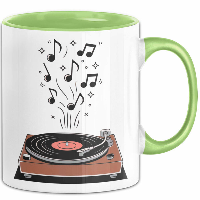 Vinyl Liebhaber Tasse Geschenk Lustige Geschenkidee Spruch Für Platten Sammler Grün Trendation