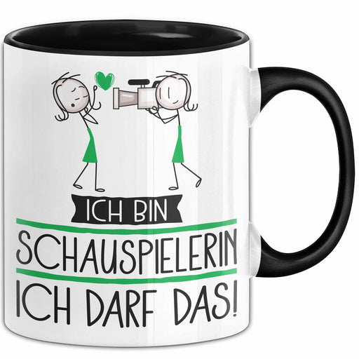 Geschenk für Schauspielerin Tasse Lustige Geschenkidee Geburtstag Ich Bin Schauspielerin Ich Darf Das Trendation