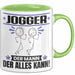 Jogger Tasse Geschenk für Jogger Der Mann Der Alles Kann Geschenkidee zum Geburtstag Grün Trendation