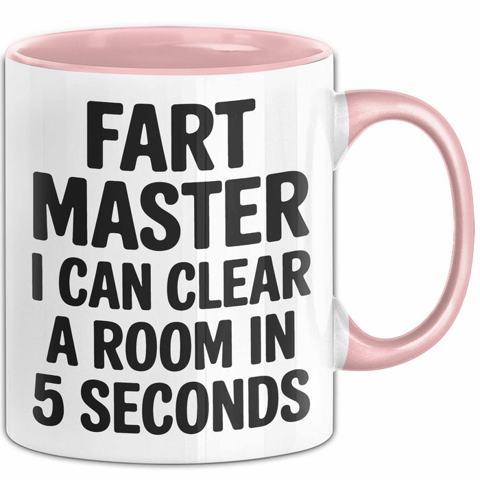 Furz Tasse Geschenk Fart Master I Can Clear A Room Geschenkidee Lustig Rosa Trendation