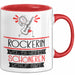Rockerin Weil Es Keinen Schöneren Beruf Gibt Tasse Geschenk für Eine Rockerin Lustig Rot Trendation