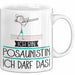 Geschenk für Posaunistin Tasse Lustige Geschenkidee Geburtstag Ich Bin Posaunistin Ich Darf Das Weiß Trendation