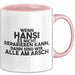 Hansi Tasse Wenn Hansi Nicht Repariert, Sind Wir Am Arsch Geschenk Rosa Trendation
