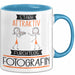Fotografin Tasse Geschenk Becher Stark Attraktiv Furchtlos Fotografin Lustige Geschenkidee Blau Trendation