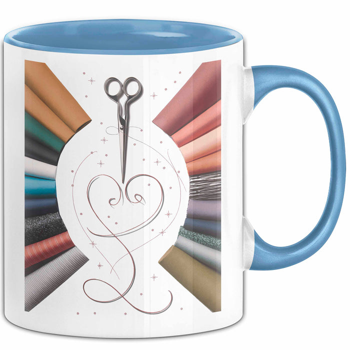 Schneider Tasse Geschenk Lustige Geschenkidee Spruch Für Näh Künstler Blau Trendation