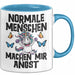 Einhorn Tasse Geschenk Normale Menschen Machen Mir Angst Geschenkidee Blau Trendation