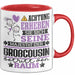 Großcousin Geschenk Tasse Lustiger Spruch Erheben Sie Sich Der Großcousin Betritt den Raum Rot Trendation