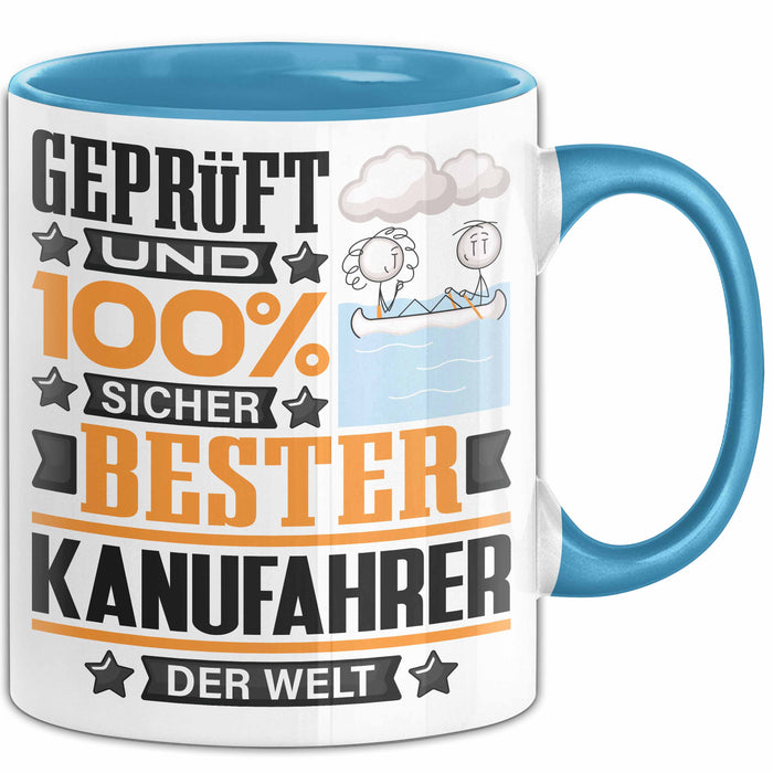 Kanufahrer Geschenk Lustiger Spruch für Kanufahrer Geschenkidee Bester Kanufahrer Der Welt Blau Trendation