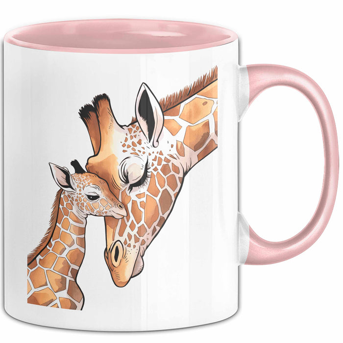 Giraffenmama Tasse Geschenk Lustige Geschenkidee Spruch Rosa Trendation