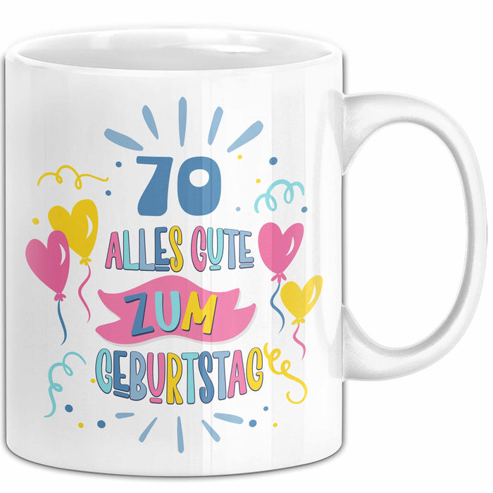 70. Geburtstag Tasse Geschenk Männer Frauen Lustig Alles Gute Zum Geburtstag 70er Geburtstags Grüße Geschenkidee Weiß Trendation