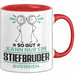 Stiefbruder Geschenk Tasse So Gut Kann Nur Ein Stiefbruder Aussehen Geschenkidee Kaffee-Becher Rot Trendation