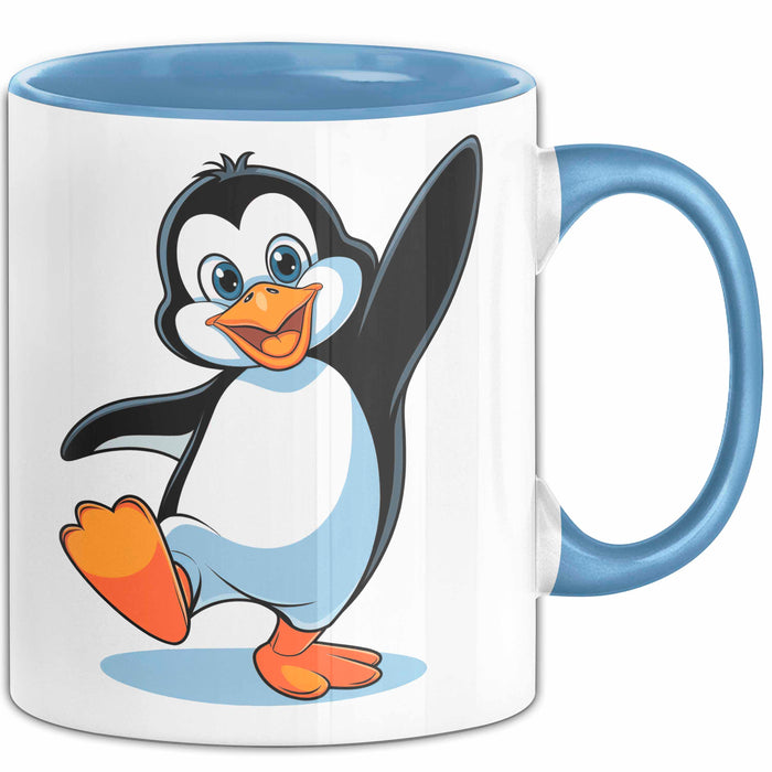 Pinguin Tier Tasse Geschenk Lustige Geschenkidee Spruch Blau Trendation