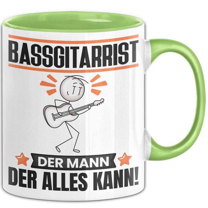 Bassgitarrist Tasse Geschenk für Bassgitarrist Der Mann Der Alles Kann Geschenkidee zum Geburtstag Grün Trendation