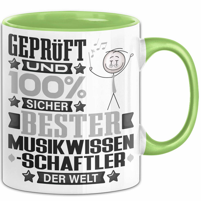 Musikwissenschaftler Geschenk Lustiger Spruch für Musikwissenschaftler Geschenkidee Bester Musikwissenschaftler Der Welt Grün Trendation