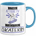 Skaterin Tasse Geschenk Becher Stark Attraktiv Furchtlos Skaterin Lustige Geschenkidee Blau Trendation