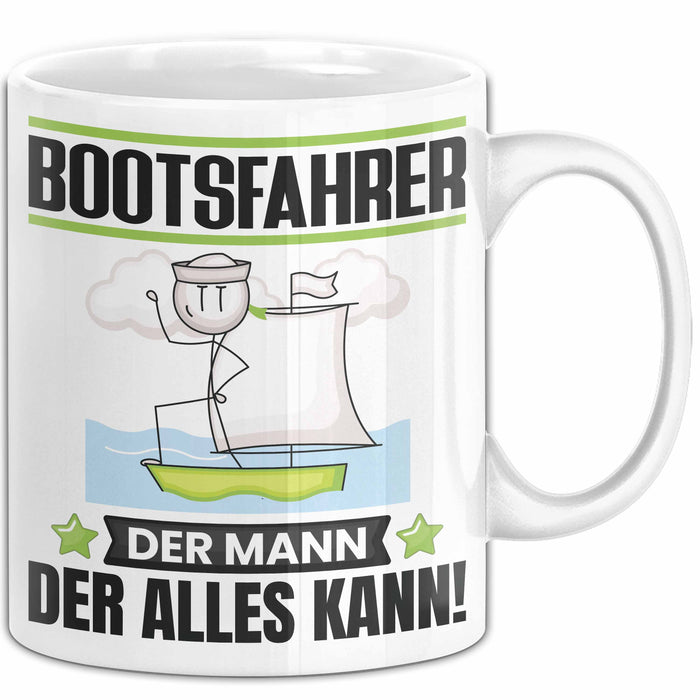 Bootsfahrer Tasse Geschenk für Bootsfahrer Der Mann Der Alles Kann Geschenkidee zum Geburtstag Weiß Trendation