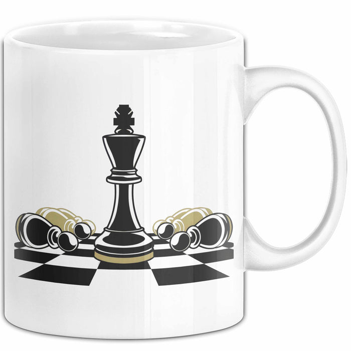 Schachspieler Tasse Geschenkidee Strategie Meister Lustiger Geschenkidee Lustig Weiß Trendation
