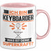 Keyboarder Tasse Geschenk für Keyboarder Geburtstag Lustiger Spruch Kaffee-Becher Was Ist Deine Superkraft Rosa Trendation