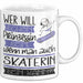 Skaterin Tasse Geschenk Spruch Wer Will Schon Prinzessin Sein Wenn Man Auch Skaterin Sein Kann Weiß Trendation